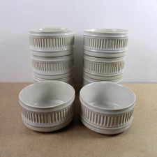 8 Dansk Flamestone Cream All Purpose Bowls 5" x 2.75" VGC