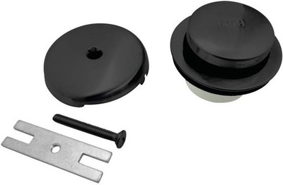Complete Kingston Toe-Tap Drain Kit in Matte Black - Easy Touch & Durable Design