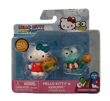 Hello Kitty & Keroppi 2 Figure Pack Series 4 Rainbow Vibes Sanrio NEW Sealed