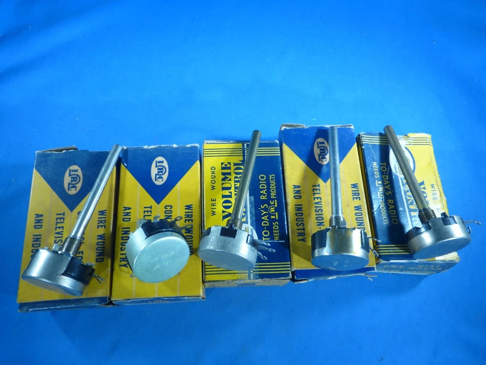 Lote de 5 controles de volumen potenciómetro IRC vintage NOS para electrónica (¡Leer!) Foto 2 de 4