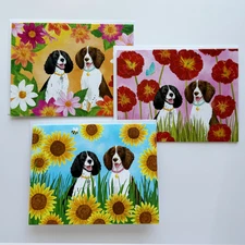 Custom Springer Spaniel Notecards 12 notecards with Blank Envelopes