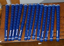 13 Golf Pride Standard size Tour Wrap Golf Grips. Blue. NEW.