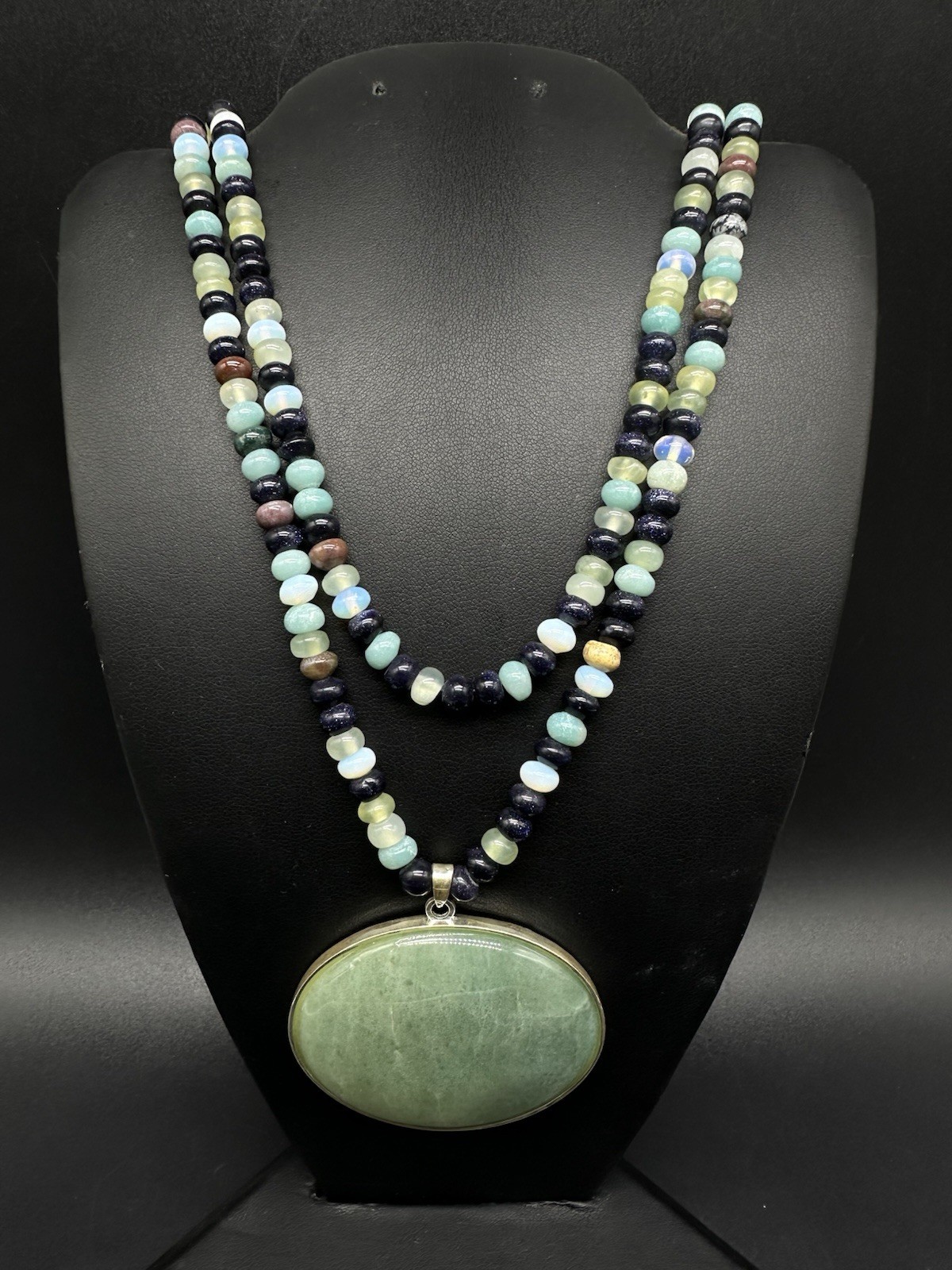 Beautiful Amazonite Stone Beaded Toggle Necklace … - image 3