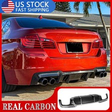 Real Carbon Fiber Rear Bumper Lip Diffuser For Bmw F10 530i 550i M-sport 2011-16 Real Carbon Fiber Rear Bumper Lip Diffuser For Bmw F10 530i 550i M-sport 2011-16