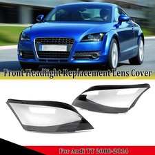 Front Headlight Lens Headlamp Cover Shade For Audi TT 2008-2014 Lampshade Cap UK