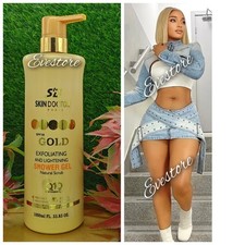 Skin DOCTOR PARIS Gold Body Wash Exfoliating  Whitening Shower Gel 1000ml SPF30