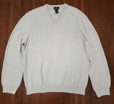 VTG Brooks Brothers Men's Supima Cotton V Neck Knitted Sweater Large Baby Blue