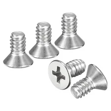 #10-24x3/8" Flat Head Machine Screws -50pcs -304 Stainless Steel -Silver
