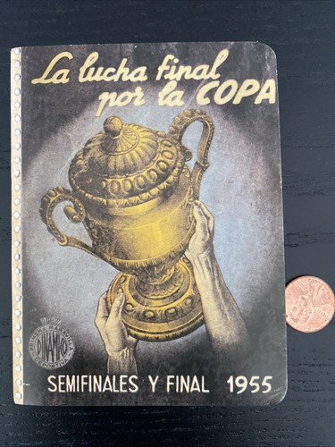 Vintage 1955 Spanish Futbol Cup La Liga Final Program Barcelona/Bilbao/Real Madrid B