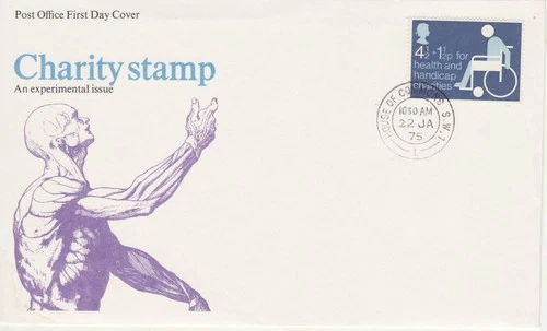 GB Stamps First Day Cover Health & Handicap Charity stamp HOUSE COMMONS PM 1975