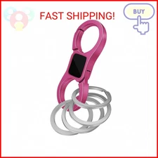 Idakekiy Key Chain Quick Release Spring with 4 Key Rings Heavy Duty Car Keychain