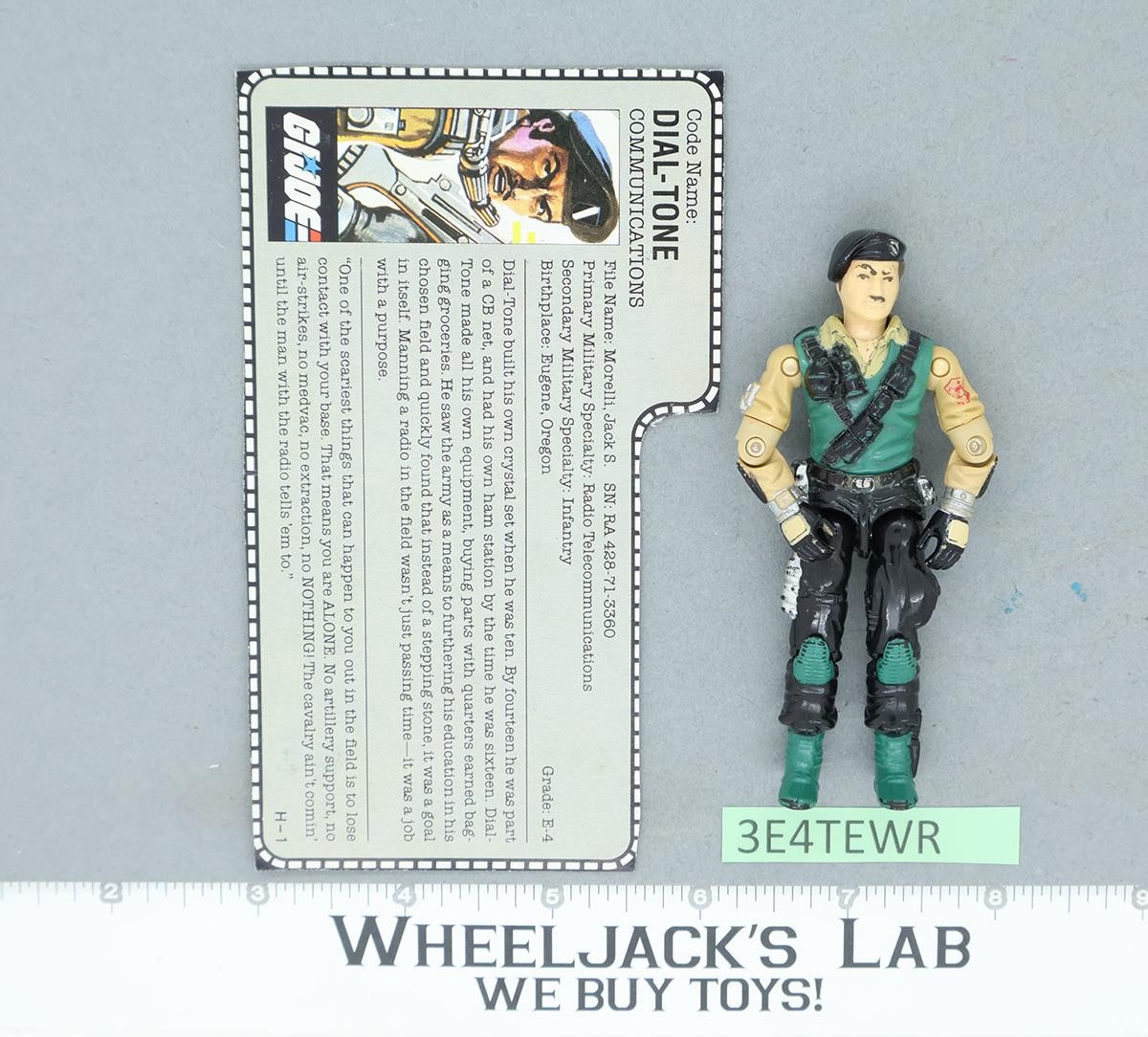 Dial-Tone V1 G.I. Joe 1986 Hasbro Vintage Action Figure | eBay