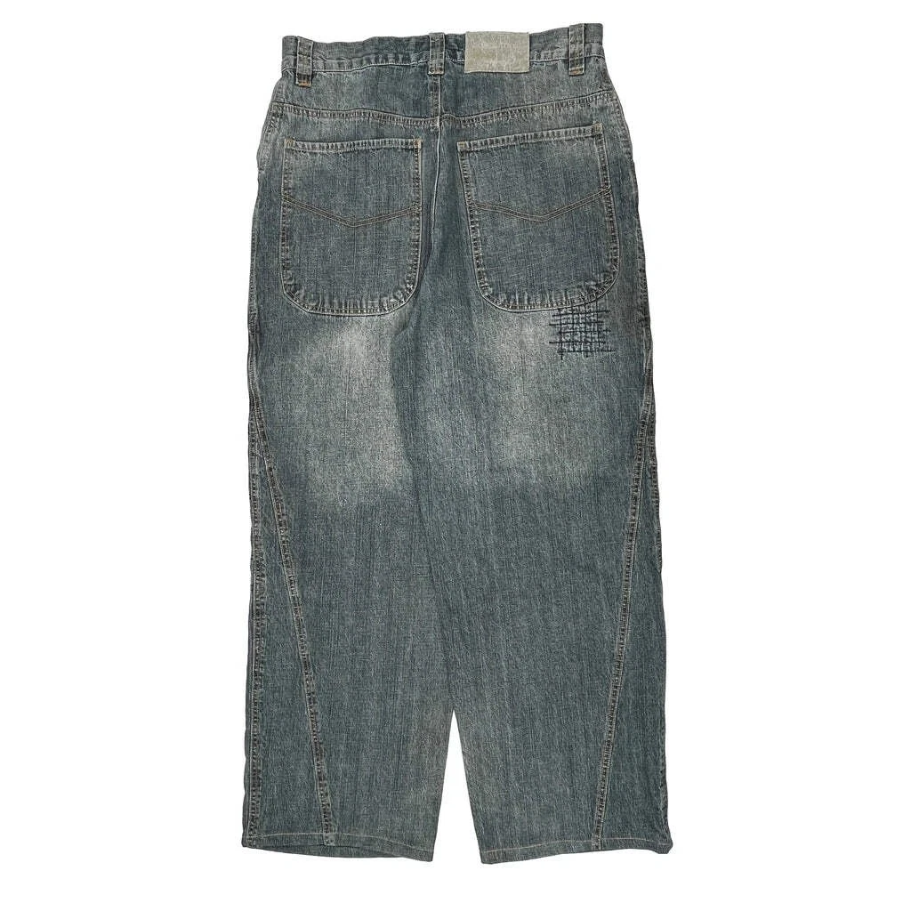 Ruby Cargo Pants - 34W 30L Blue Cotton