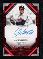 2025 Topps Tier One Red Foil 2/10 John Smoltz #T1A-JS Auto HOF tw0