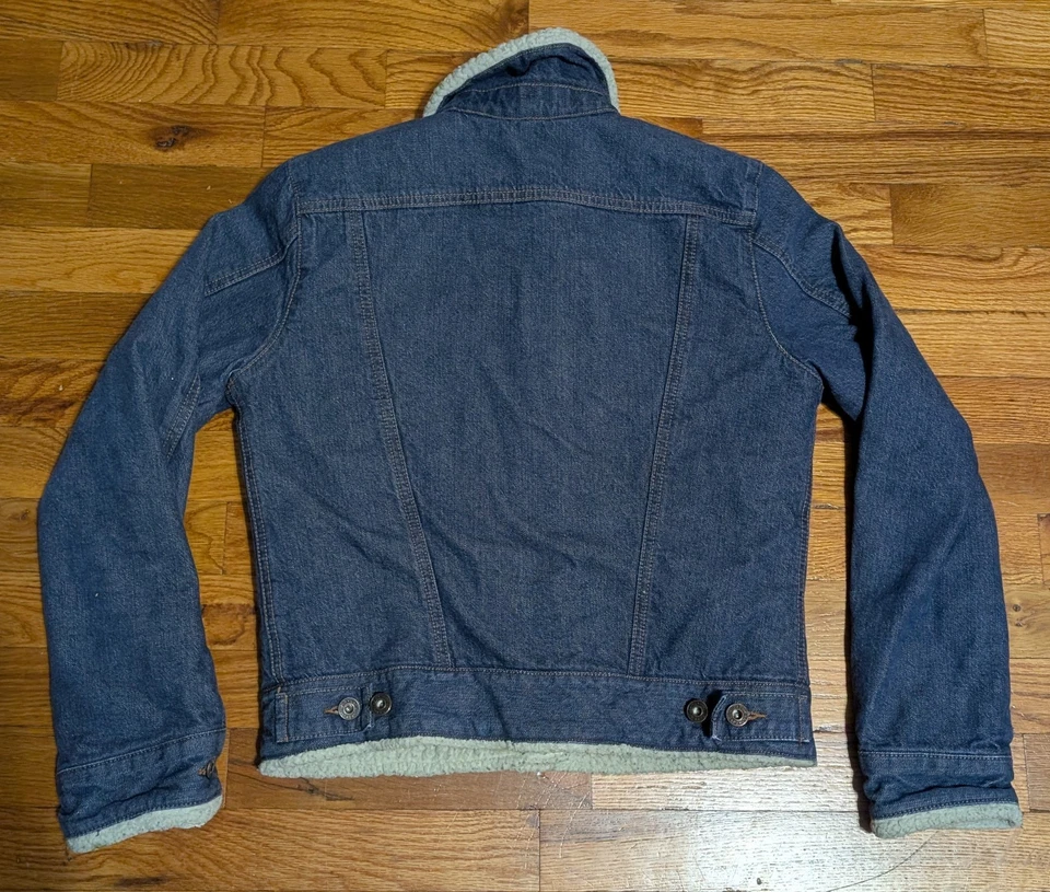 Gap Denim Trucker Jacket - Women's SMALL - Sherpa Fleece Lined Winter Denim - Image 3 of 4