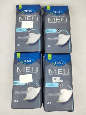 4x 24 Pack Tena Men Absorbent Protector 100% Discreet Level 1 New 7322541500898