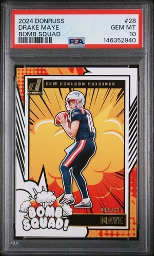 2024 PANINI DONRUSS BOMB SQUAD #28 DRAKE MAYE PSA 10