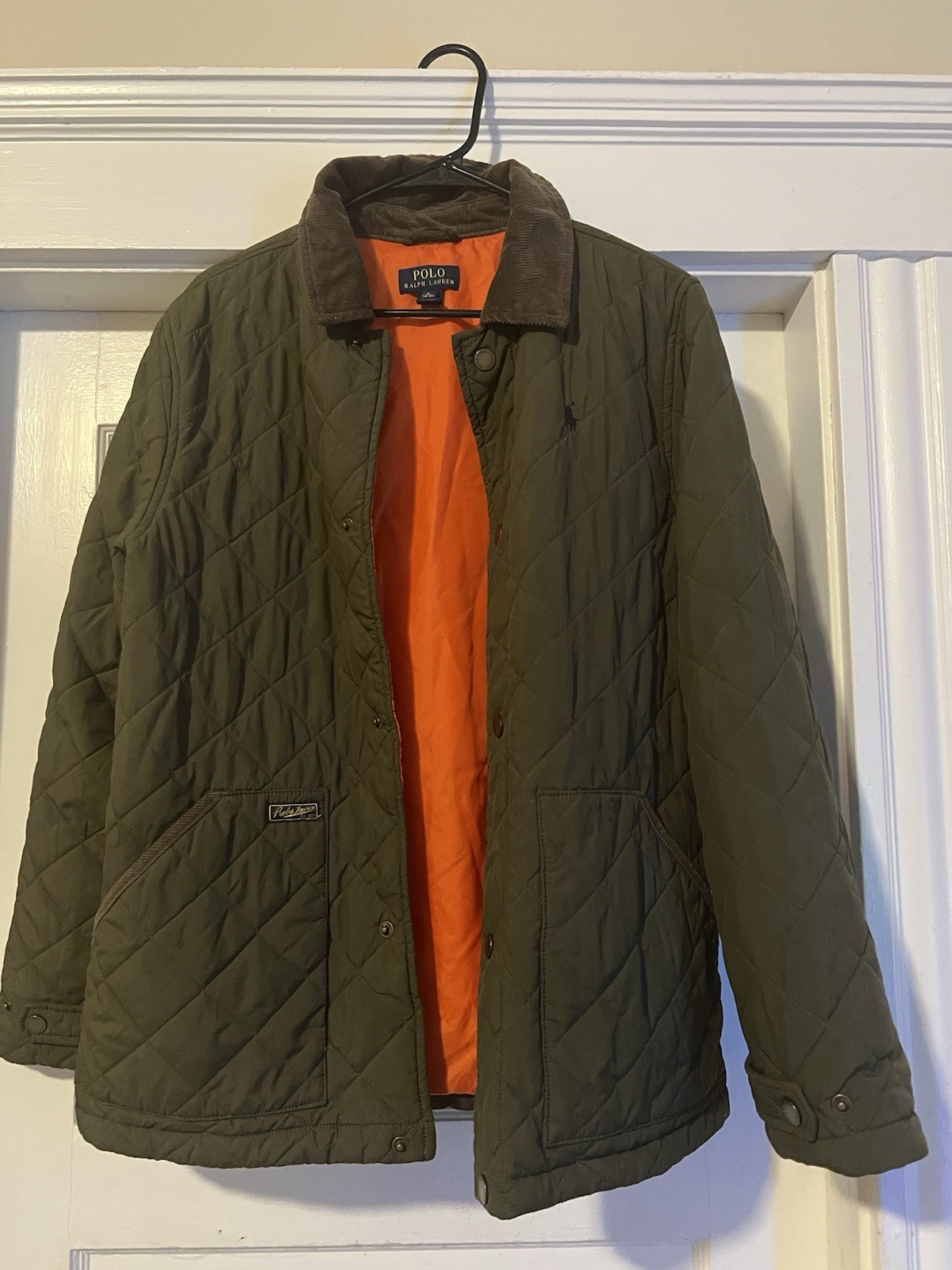 Polo Ralph Lauren Men’s Quilted Barn Jacket Olive Green Size XL Pre Owned