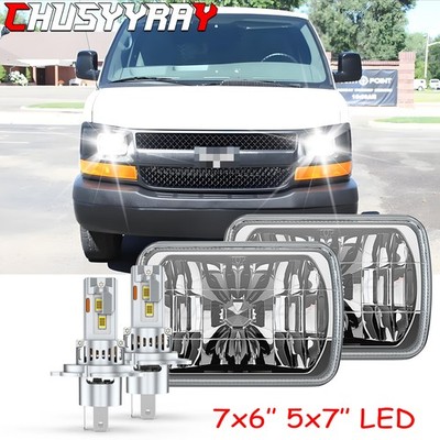 7x6'' LED Headlight Hi-Lo Sealed Beam for Chevy Express Cargo Van 1500 2500 3500
