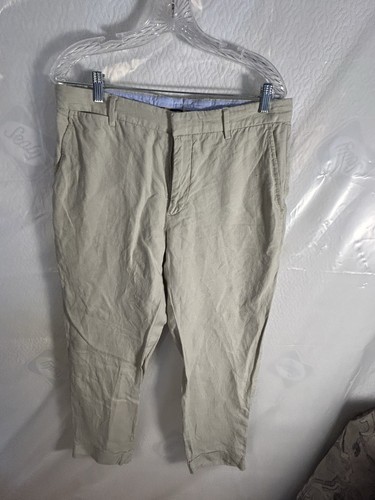 Polo Ralph Lauren Men’s Beige Solid Chino Pants Flat Front Pockets 34W