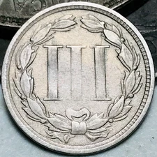 1868 Three Cent Nickel Piece 3C Ungraded Circulated US Type Coin CC25238