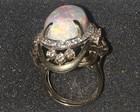 Vintage Australian Black Opal ~20 Carat Diamond Ring in 14k Yellow Gold 15.81 Gr — photo 7