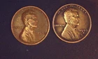 1929 D + 1929 P Lincoln Wheat Cents - Good - Very Good (G-VG) Condition Penny