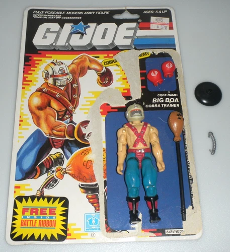 Vintage 1987 Big Boa G.I. GI Joe Cobra v1 100% Complete Figure 3.75 ARAH Lot 80s