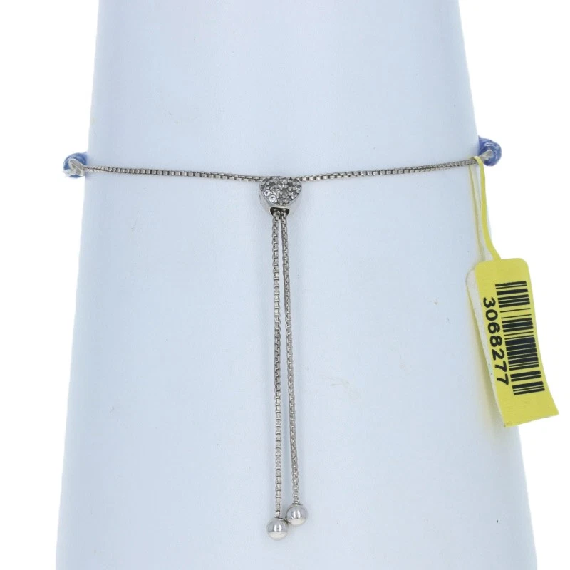 Pulsera Bolo de Zafiro y Circón Relleno de Vidrio Plata - 925 1.00ctw Ajustable Foto 4 de 4