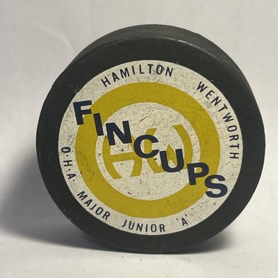 Hamilton Wentworth Fincups Major Junior A OHA Official Hockey Puck Vintage