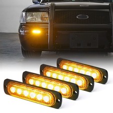 6 Led Amber White Side Marker Flash Beacon Strobe Light Bar Kit Car Tow Trucks 6 Led Amber White Side Marker Flash Beacon Strobe Light Bar Kit Car Tow Trucks