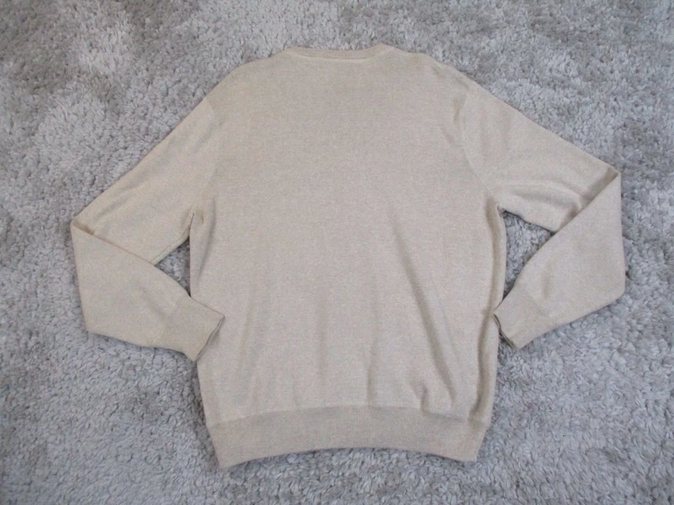 Suéter Ralph Lauren Para Hombres Grande Bronceado Granate Poni Pullover Cuello en V Costa Este Preparación Foto 2 de 4