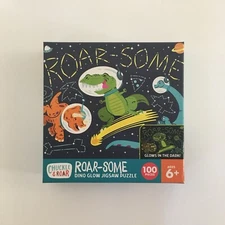 NEW Kids Roar-Some Dino Glow Jigsaw Puzzle  100 Pieces | Chuckle & Roar