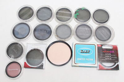 16 x MINT FILTERS LOT 62MM 58MM 55MM 52MM VIVITAR PROMASTER TOSHIBA UV PL 1A FL