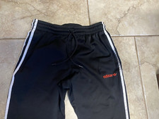 Mens Med Adidas Essential Tapered Cuff Pants Sweatpants Joggers 3 Stripe