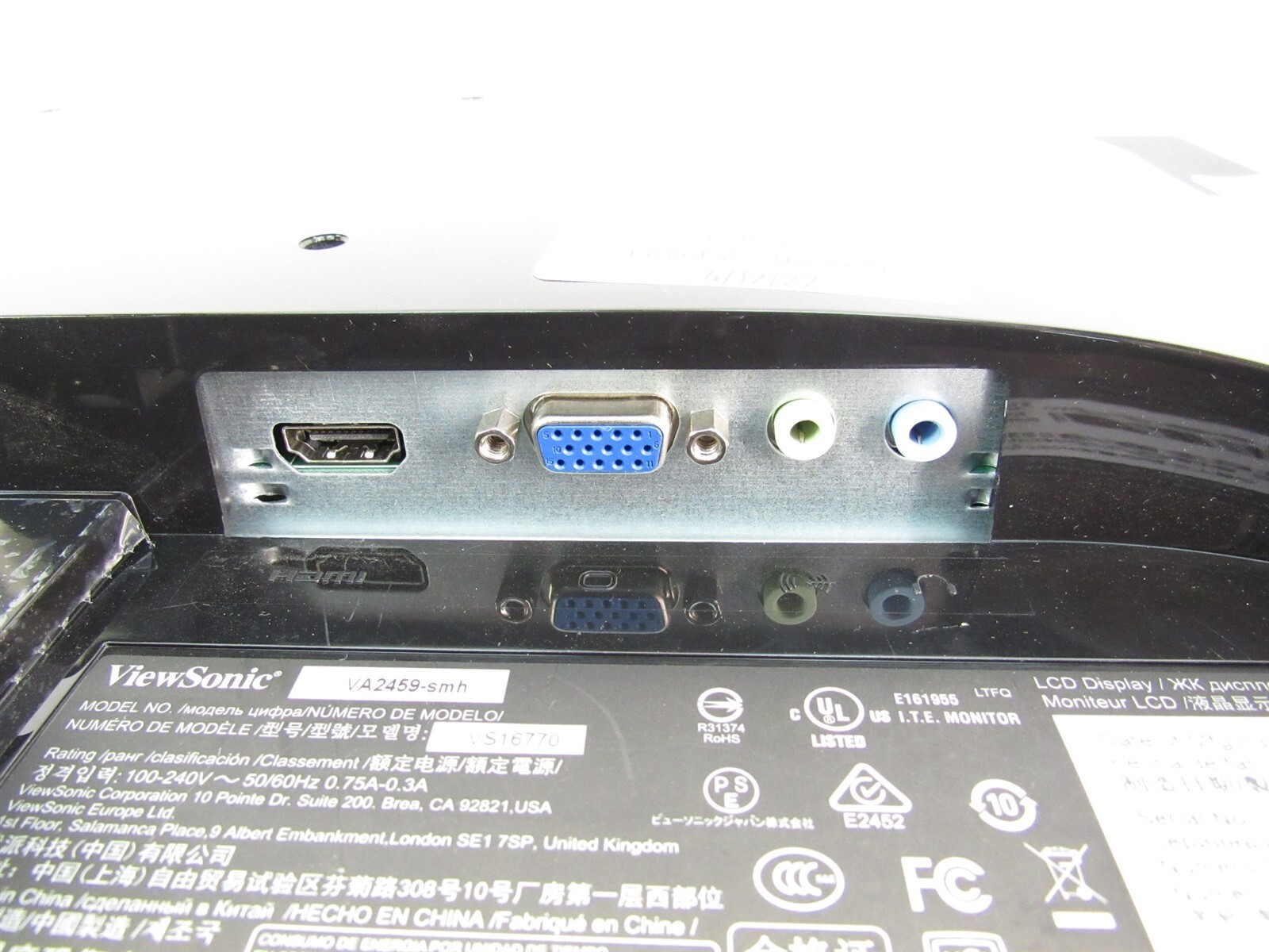 ViewSonic VA2459-SMH 24in. IPS LED 