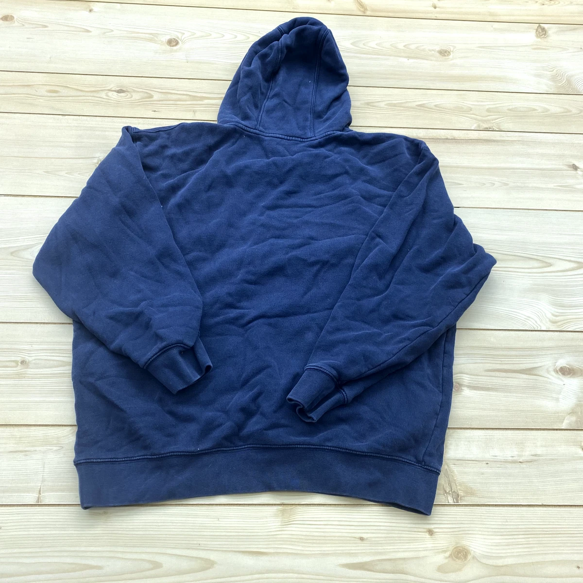 Blue drawstring hoodie hot sale