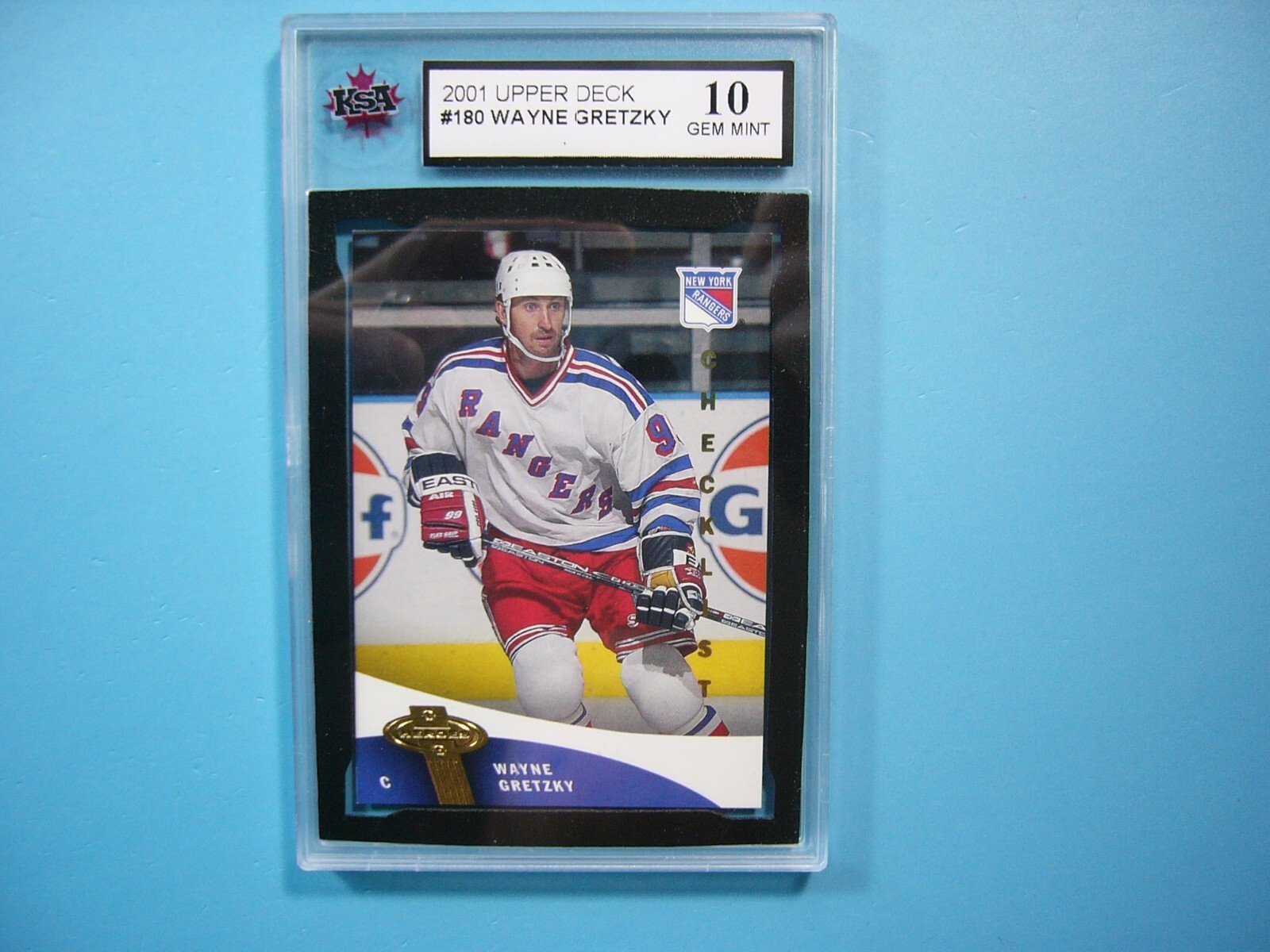 2001/02 UPPER DECK UD NHL HOCKEY CARD #180 WAYNE GRETZKY CHECKLIST KSA 10 GEM UD