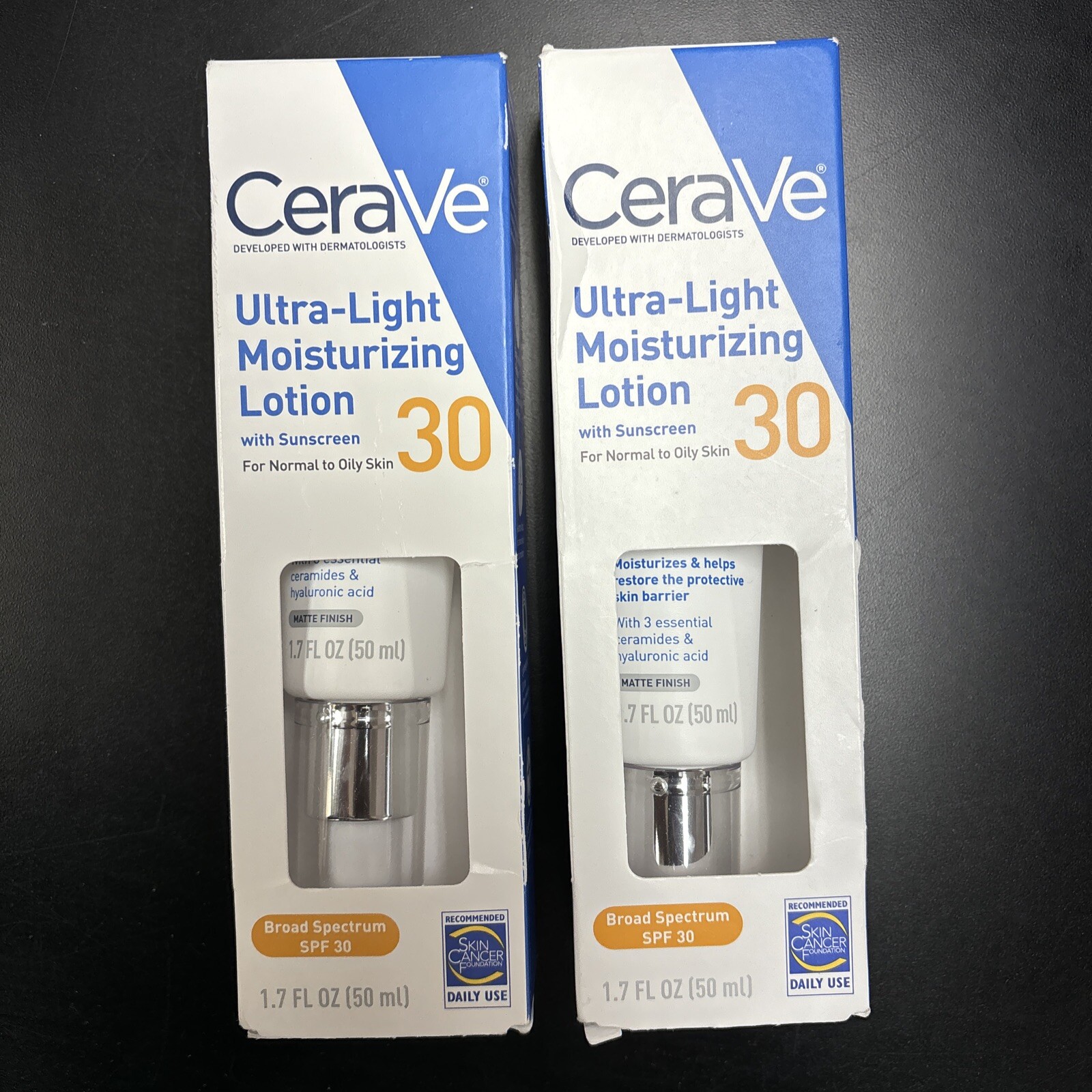 Cerave 2-Pack Ultra Light Moisturizing Face Lotion 1.7oz Exp 04/25-08/25