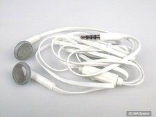 Earbuds Headphones Headset 3.5 mm Jack Flat Cable with Microphone White by Mobistel