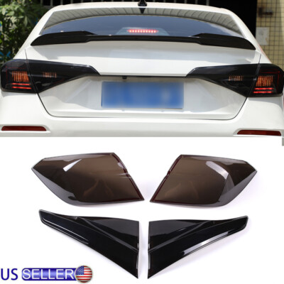 #ad Smoked Tail Rear Light Lamp Cover Trim Accessories For Honda Civic 2022 2025 USA $65.99