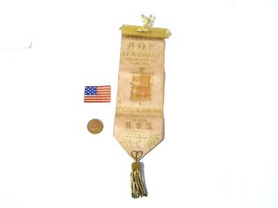 1893 FORESTERS Silk Ribbon Delegate Subsidiary High Court BUFFALO NY #FS4