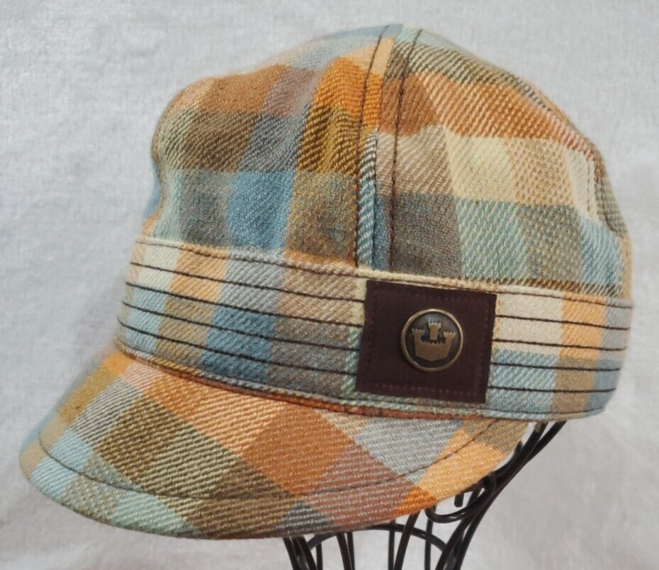 Goorin Bros Womens Cadet Plaid Hat Size Small Newsboys Military