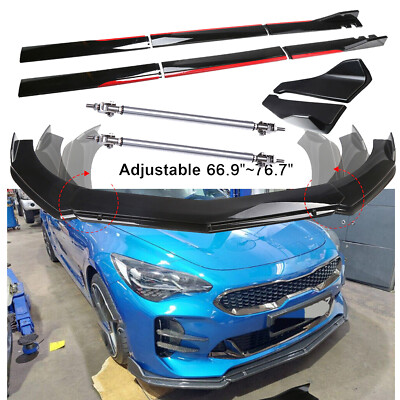 Front Bumper Spoiler Splitter Side Skirt Rear Lip Strut Rod For Kia Stinger