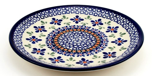 Polish Pottery Plate 7.5 Inch - Hand-Painted Boleslawiec Ceramic, Oven & Dishwasher Safe, Classic Blue Pattern - View #3