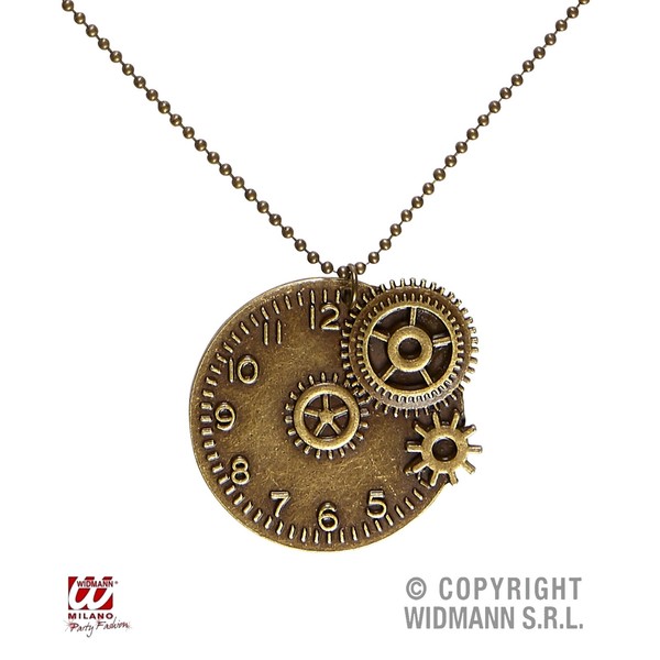Steampunk Halskette Kette Mit AnhäNger Amulett FüR Fasching Karneval-image