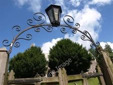 Photo 6x4 Ironwork, Chevithorne A curly metal arch over the gate from the c2009
