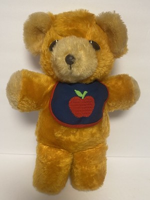 fisher price teddy bear with apple bib