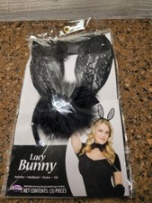 Fun World Lacy Bunny Black Halloween Costume Accessories NIP