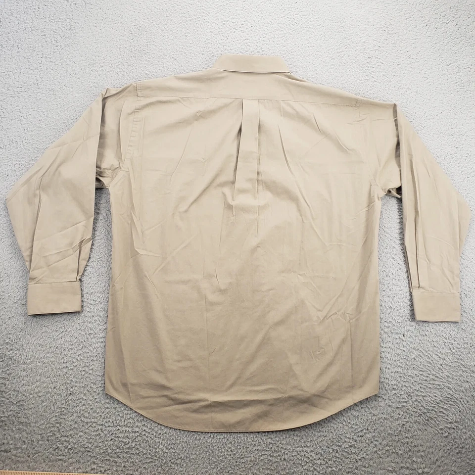 Camisa Boca Classics Para Hombres XL 17 (34/35) Marrón Manga Larga Popelina Vestido Camisa Trabajo Foto 4 de 4